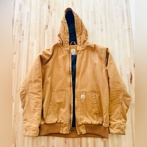 Carhartt Brown J130 Large Tall Hooded Jacket